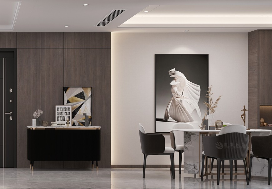 天創雲墅四居室176平米新(xīn)中(zhōng)式風格玄關