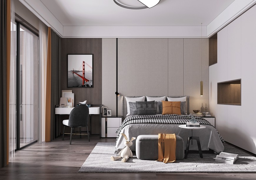 天創雲墅四居室176平米新(xīn)中(zhōng)式風格次卧