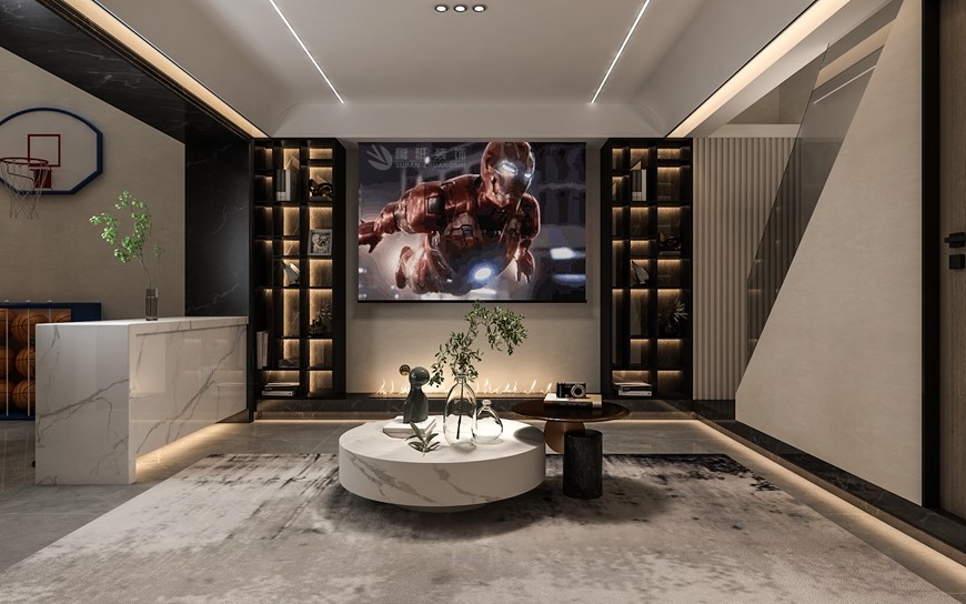 碧桂園香湖(hú)灣壹号複式280平米現代風格影音室