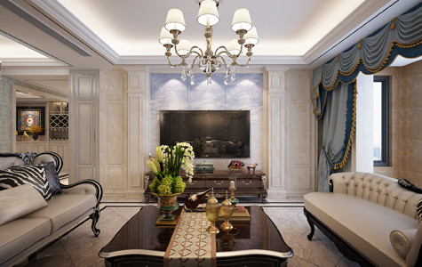 陽光城麗茲公(gōng)館三居室157平米簡歐風格