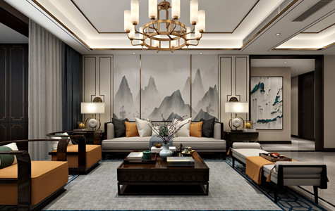 東方米蘭國(guó)際城220平米新(xīn)中(zhōng)式緻敬古風